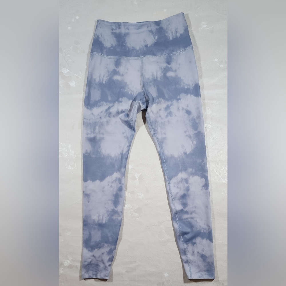 Beyond Yoga Leggings Sz M Serene Blue Smoke Tie Dye Olympus High-Waist